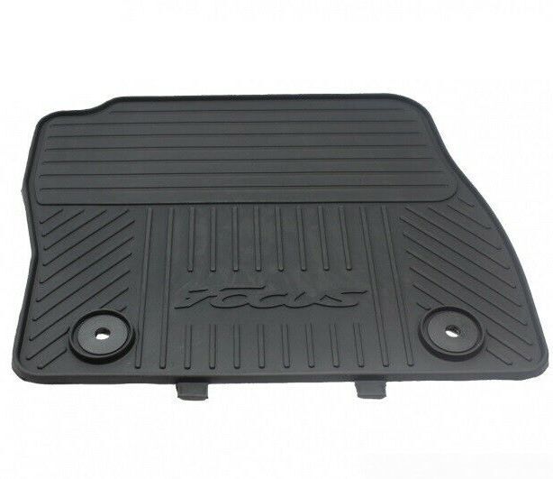 NEW GENUINE FORD FOCUS 15- FRONT BLACK RUBBER FLOOR MATS RHD 1914008 - Image 2