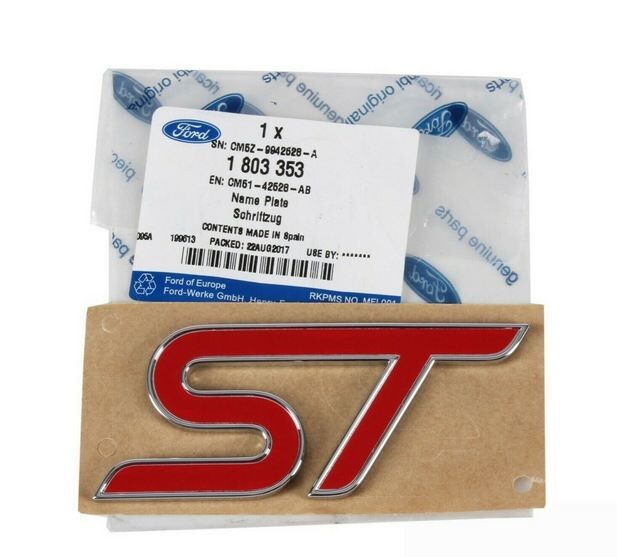NEW GENUINE FORD FOCUS 12-15 REAR TAILGATE ST INSCRIPTION BADGE EMBLEM 1803353 - Image 3