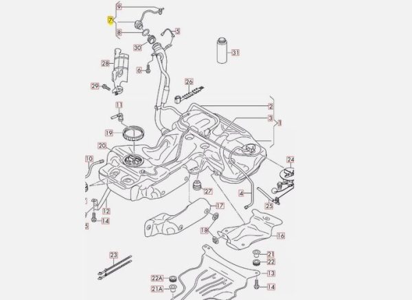 NEW GENUINE AUDI A4 08-16 A5 10-16 A8 10-16 PETROL FUEL CAP WITH RETAINING STRAP 8K0201550L - Image 2