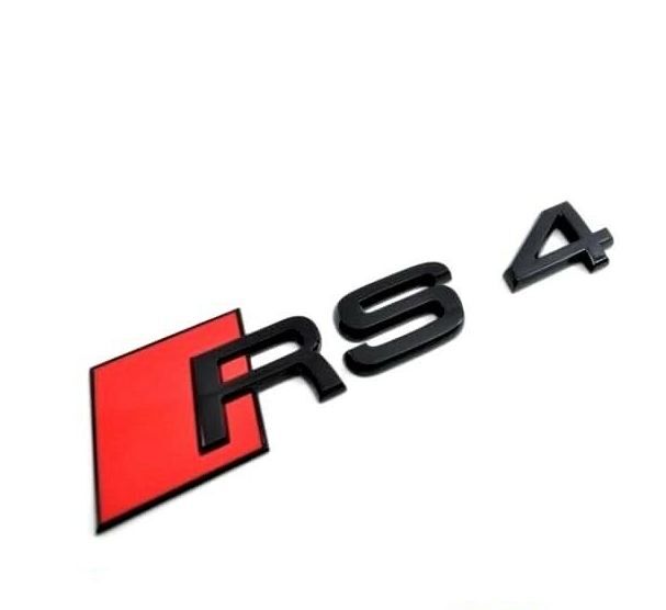 NEW GENUINE AUDI RS4 2018- REAR TRUNK BOOT BLACK RS4 BADGE EMBLEM 8W9853740T94 - Image 3
