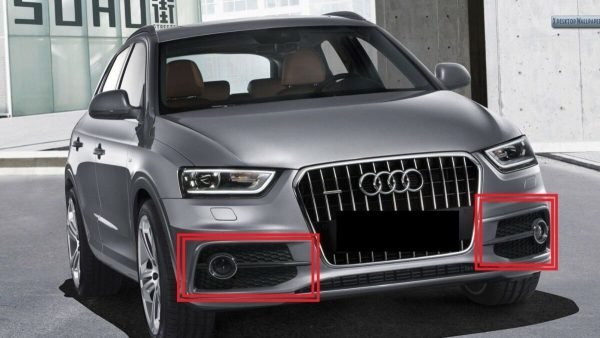 NEW GENUINE AUDI Q3 S-LINE 2012-2014 LEFT RIGHT BUMPER FOG LIGHT GRILL SET - Image 3