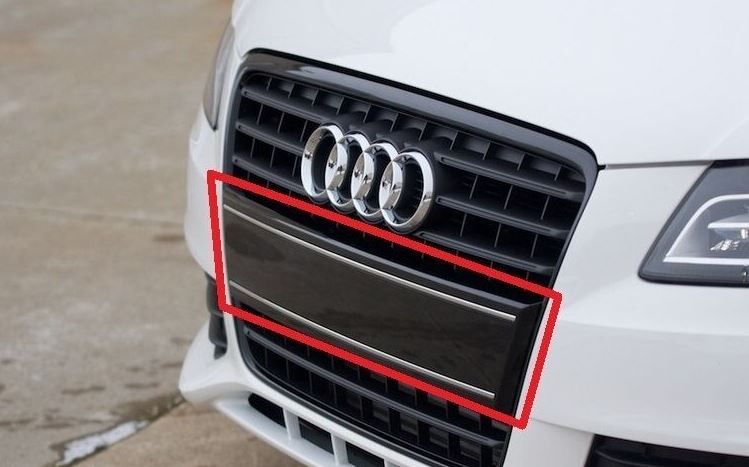 NEW GENUINE AUDI A4 08-12 FRONT GRILL NUMBER PLATE FILLER DELETE GLOSS BLACK 8K0807287T94 - Image 4