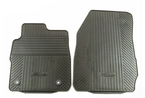 NEW GENUINE FORD FIESTA 2011-2017 FRONT BLACK RUBBER FLOOR MATS RHD 1946805 - Image 2