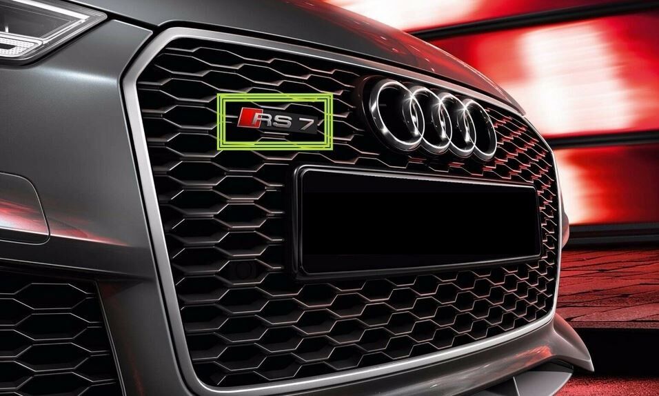 NEW GENUINE AUDI A7 RS7 CHROME RS7 FRONT GRILL BADGE EMBLEM WITH SECURING CLIP 4G8853736C2ZZ - Image 4