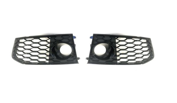 NEW GENUINE AUDI RS7 14-17 FRONT BUMPER FOG LIGHT GRILL LEFT RIGHT PAIR SET
