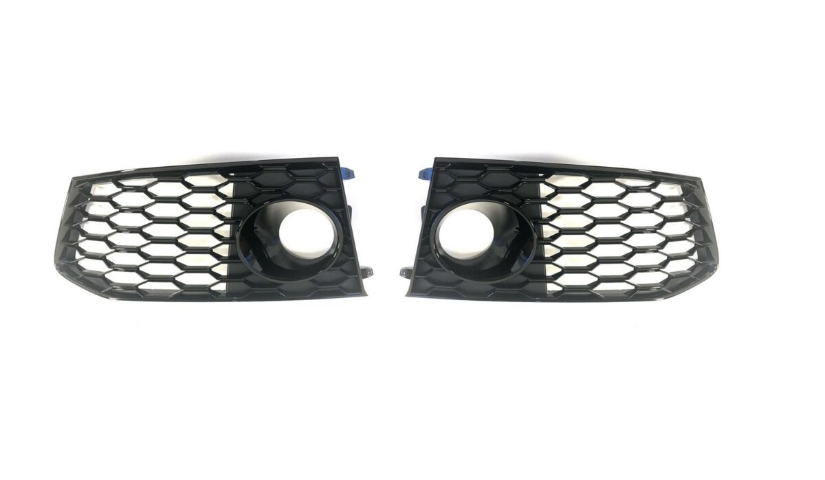 NEW GENUINE AUDI RS7 14-17 FRONT BUMPER FOG LIGHT GRILL LEFT RIGHT PAIR SET