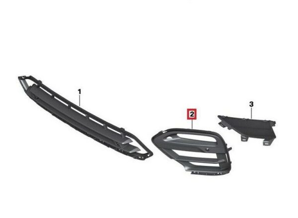 NEW GENUINE BMW X4 SERIES G02 FRONT BUMPER SIDE GRILL OPEN WITH PDC PAIR SET - Image 2