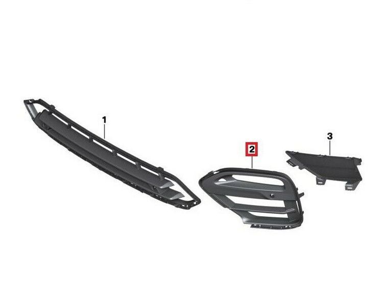 NEW GENUINE BMW X4 SERIES G02 FRONT BUMPER SIDE GRILL OPEN WITH PDC PAIR SET - Image 2