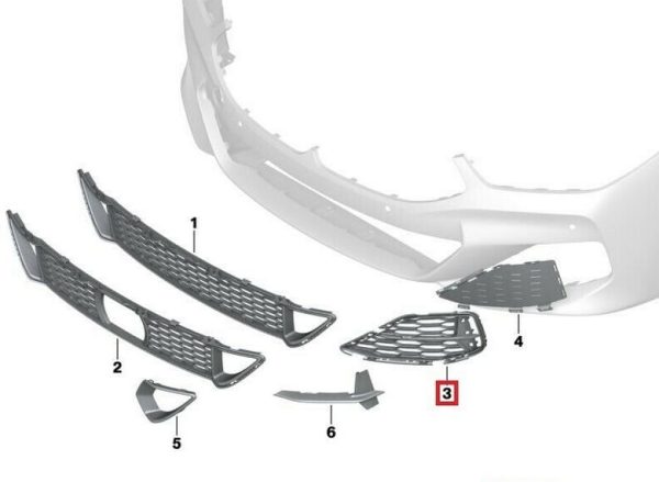 NEW GENUINE BMW 8 SERIES G14 G15 M FRONT BUMPER SIDE GRILL OPEN PAIR SET - Image 2