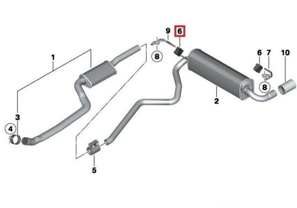 NEW GENUINE BMW MINI EXHAUST RUBBER MOUNTING 2 PIECES 18307616850 - Image 3