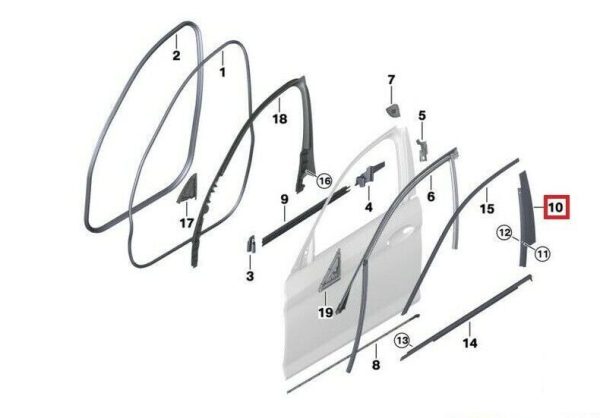 NEW GENUINE BMW 5 SERIES G30 G31 FRONT DOOR PILLAR TRIM B PAIR SET LEFT RIGHT - Image 4