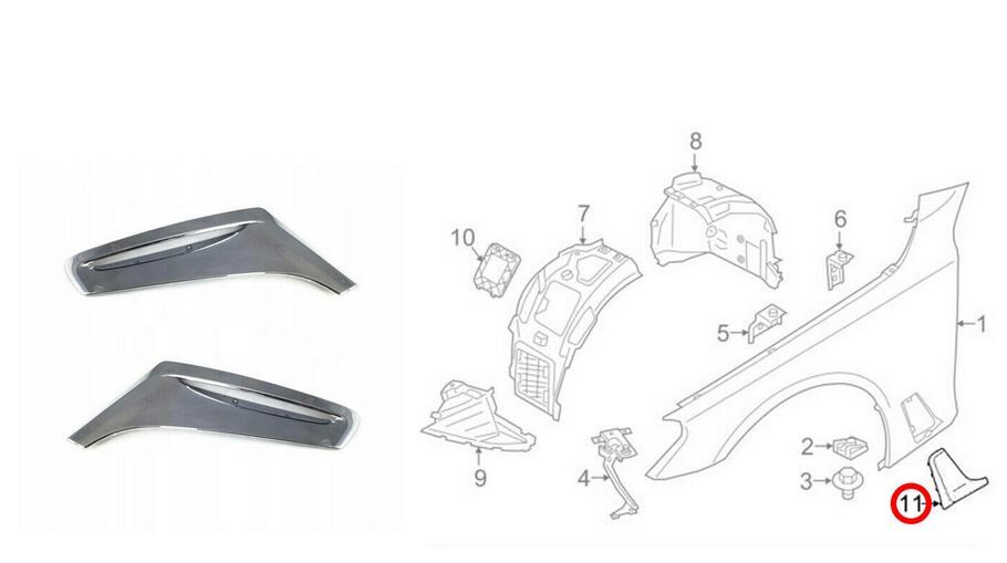 NEW GENUINE BMW 7 SERIES G11 G12 SIDEWALL AIR DUCT GRILLS PAIR SET N/S + O/S - Image 3