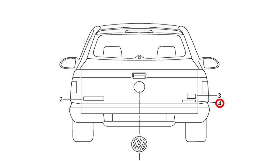 NEW GENUINE VW AMAROK 2010 - 2017 REAR BOOT LID 4MOTION BADGE EMBLEM 2H0853675EGQF - Image 3