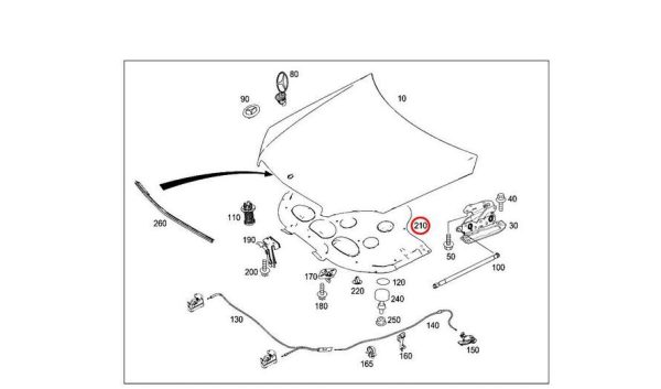 NEW GENUINE MERCEDES BENZ C CLASS W204 FRONT BONNET HOOD INSULATION COVER PAD A2046820626 - Image 3