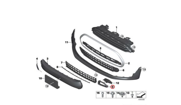 NEW GENUINE MINI COOPER CLUBMAN S F54 FRONT BRAKE AIR DUCT TRIM BLACK LEFT N/S 51117377809 - Image 3