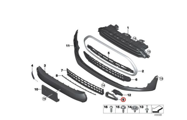 NEW GENUINE MINI COOPER CLUBMAN S F54 FRONT BRAKE AIR DUCT TRIMS BLACK PAIR SET 51117377809 + 51117377810 - Image 3