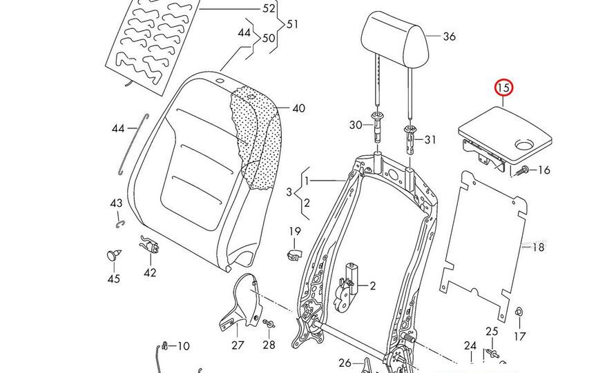 NEW GENUINE VW TIGUAN GOLF PLUS MK5 INTERIOR FOLDING TABLE 1T0881861E82V - Image 3