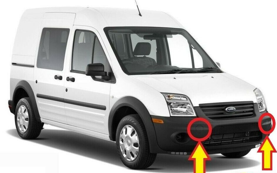 NEW GENUINE FORD TRANSIT CONNECT 09-13 FRONT BUMPER GREY TOW HOOK CAP LEFT RIGHT - Image 4