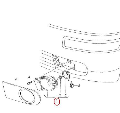 NEW GENUINE AUDI A2 2000-2005 FRONT BUMPER O/S RIGHT FOG LIGHT LAMP 8Z0941700 - Image 3