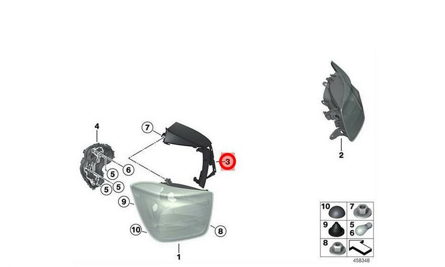 BMW NEW GENUINE 1 SERIES F20 F21 REAR TAIL LIGHT GUTTER STRIP RIGHT 63217315202 - Image 3