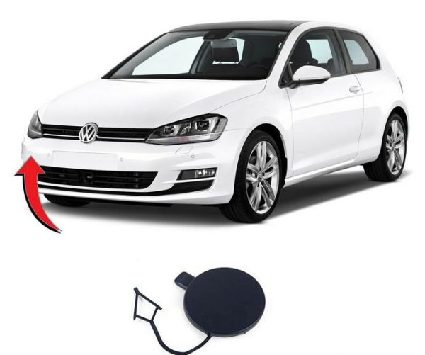NEW GENUINE VW GOLF 7 2012 - 2019 FRONT BUMPER TOW EYE COVER CAP 5G0807241DGRU - Image 3