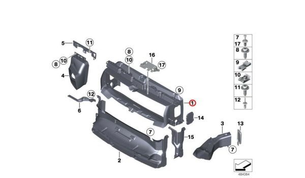 BMW NEW GENUINE 1 SERIES F20 F21 LCI M FRONT RADIATOR UPPER AIR DUCT 51747383766 - Image 3