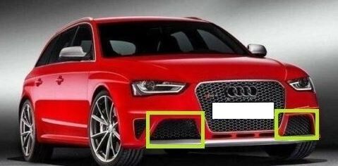NEW GENUINE AUDI RS4 13-16 N/S LEFT O/S RIGHT FRONT LOWER GRILL GLOSS BLACK SET - Image 4