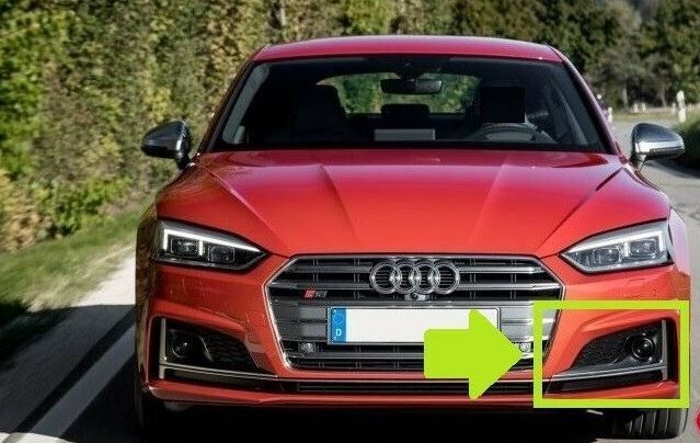 NEW GENUINE AUDI S5 2017-2018 FRONT BUMPER N/S LEFT FOG GRILL 8W6807681J RU6 - Image 5