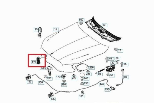 NEW GENUINE MERCEDES-BENZ GLE W166 GLS W292 BONNET SPRING PAIR SET A1668800027 - Image 3