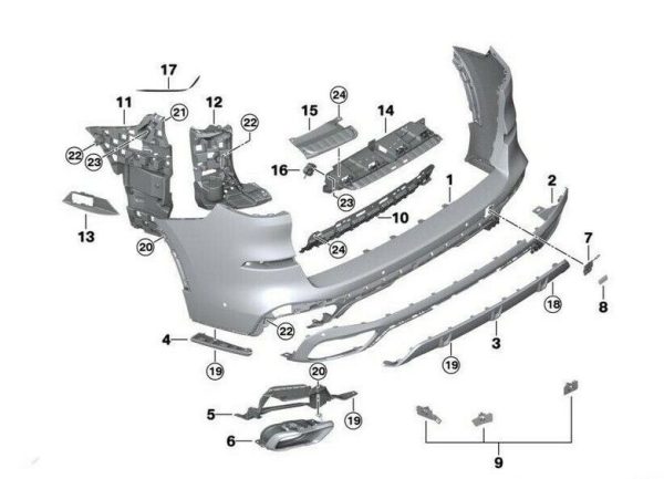 NEW GENUINE BMW X5 G05 G07 X5 50iX X7 SAV TRIM EXHAUST TAILPIPE PAIR SET - Image 3