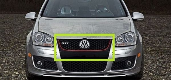NEW GENUINE VW GOLF V GTI 05-09 FRONT BUMPER UPPER CENTER GRILL 1K0853651EVW8 + 1K6853679DFXC - Image 5