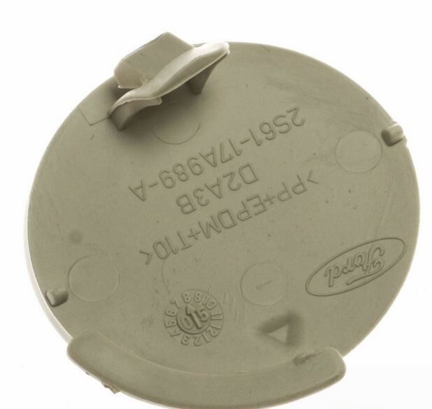 NEW GENUINE FORD FIESTA 2001-2005 FRONT BUMPER TOW HOOK EYE COVER CAP PRIMED 1214013 - Image 4