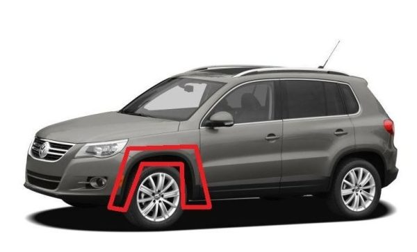 NEW GENUINE VW TIGUAN 08-11 WHEEL ARCH TRIM COVER FENDER FRONT LEFT N/S BLACK 5N0854731A9B - Image 4
