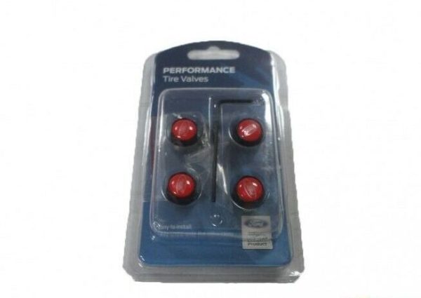 NEW GENUINE FORD PERFORMANCE BLUE TYRE VALVE CAPS SET 4PCS 2308113 - Image 3