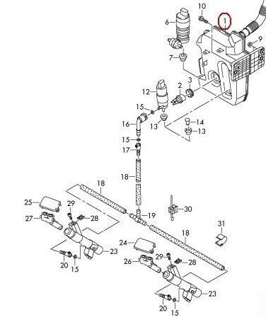 NEW GENUINE VW SCIROCCO R 09-14 FRONT HEADLIGHT WASHER COVER CAP LEFT N/S 1K8955109CGRU - Image 4