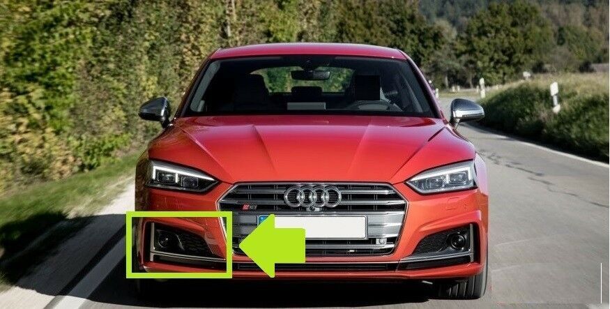NEW GENUINE AUDI S5 2017-2018 FRONT BUMPER O/S RIGHT FOG GRILL 8W6807682L RU6 - Image 5