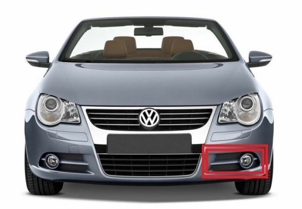 NEW GENUINE VW EOS 06-11 FRONT BUMPER LEFT N/S FOG LIGHT TRIM COVER BLACK 1Q0853665B9B9 - Image 4