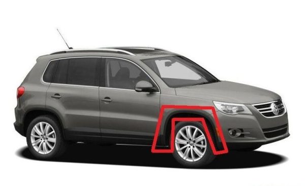NEW GENUINE VW TIGUAN 08-11 WHEEL ARCH TRIM COVER FENDER FRONT RIGHT O/S BLACK 5N0854732A9B9 - Image 4