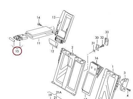 NEW GENUINE AUDI A6 11-16 A7 11-16 GENUINE REAR ARMREST CUP HOLDERS RETROFIT KIT - Image 4