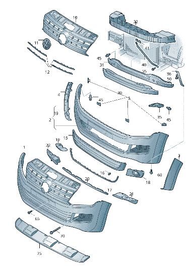 NEW GENUINE VW AMAROK FRONT BUMPER FOG LIGHT GRILL COVER RIGHT N/S 2HH807490A9B9 - Image 4