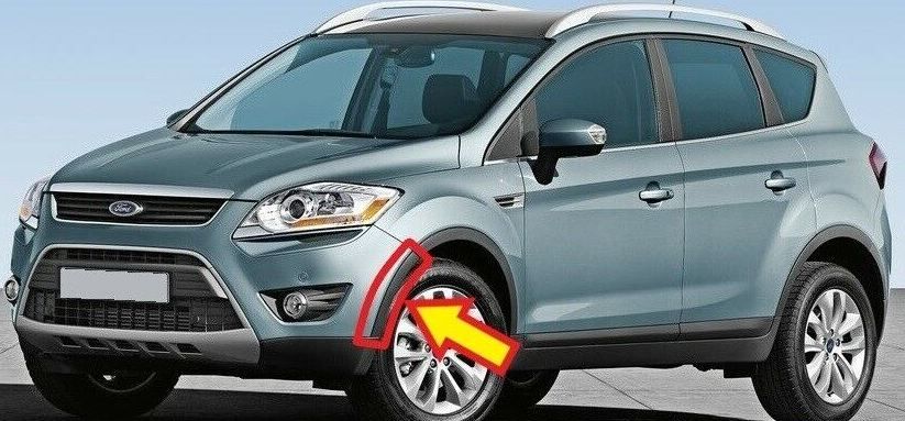 NEW GENUINE FORD KUGA 08-12 FRONT BUMPER GREY STONE DEFLECTOR LEFT N/S 1536193 - Image 5