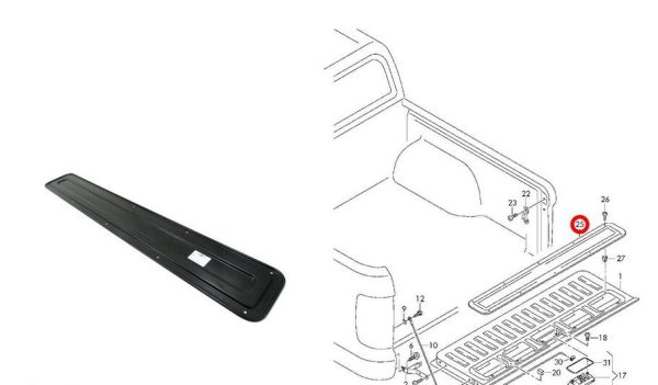 NEW GENUINE VOLKSWAGEN VW AMAROK REAR SECTION LOCK STRIKER COVER 2H5829763 - Image 4