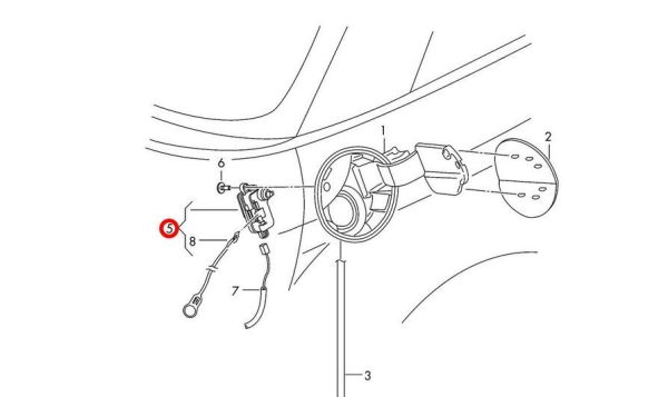 NEW GENUINE AUDI A1 S1 SPORTBACK 2015 - 2018 FUEL FILLER FLAP OPENER 8X0862153A - Image 4
