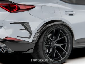 Carbon rear wing fender vent frame diffuser for Cupra Formentor