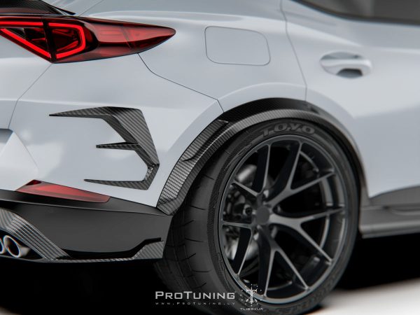 Carbon rear wing fender vent frame diffuser for Cupra Formentor