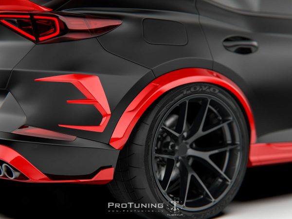 Carbon rear wing fender vent frame diffuser for Cupra Formentor - Image 3