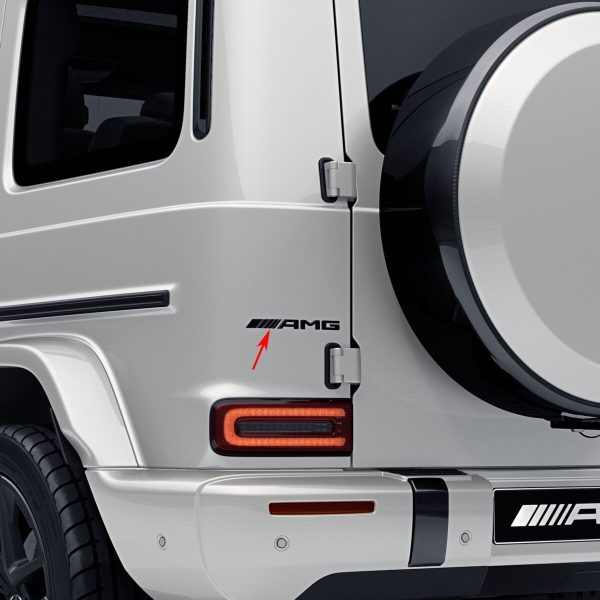 Genuine AMG Night Package Black Gloss Rear trunk lid badge sticker OE logo For Mercedes - Image 2