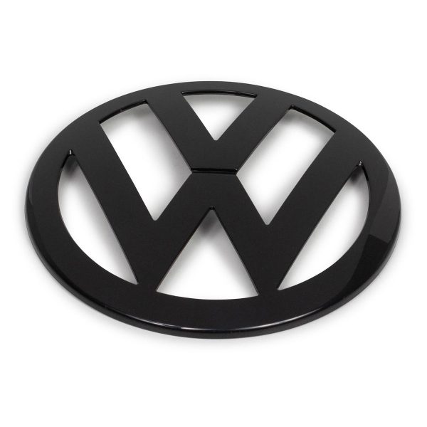 NEW GENUINE VW TRANSPORTER MULTIVAN 03-09 FRONT CENTER GRILL BADGE BLACK EMBLEM - Image 2