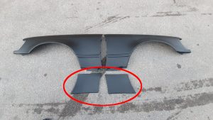 ANG E500 Look front wide fender wings LOWER panels For Mercedes W124