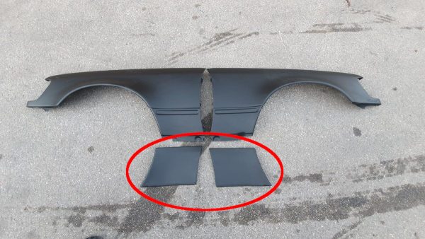 ANG E500 Look front wide fender wings LOWER panels For Mercedes W124